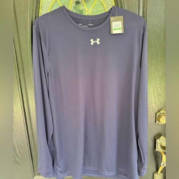 Under Armour Men's Navy Long Sleeve Locker Tee. Size L. NWT. - Picture 1 of 4